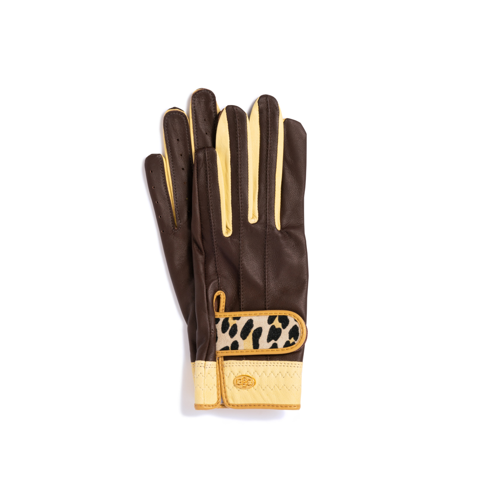 Elegant Golf Glove【両手】choco-beige-leopard