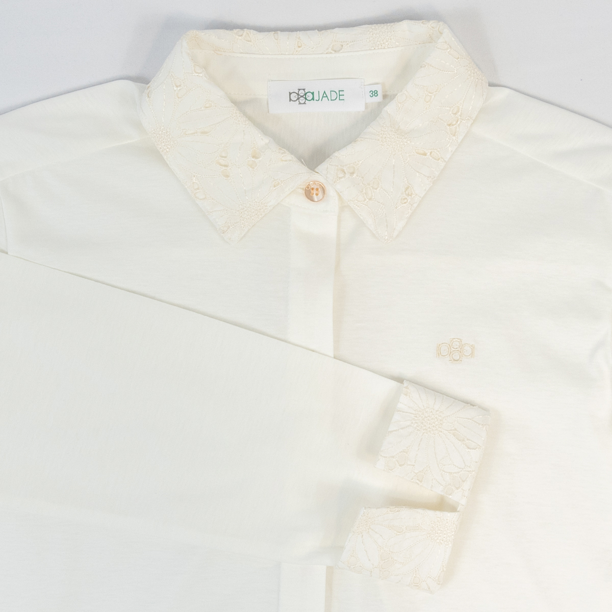 【SALE】Flower Lace Sleeve Shirt ～フラワーレース・ロングスリーブシャツ～