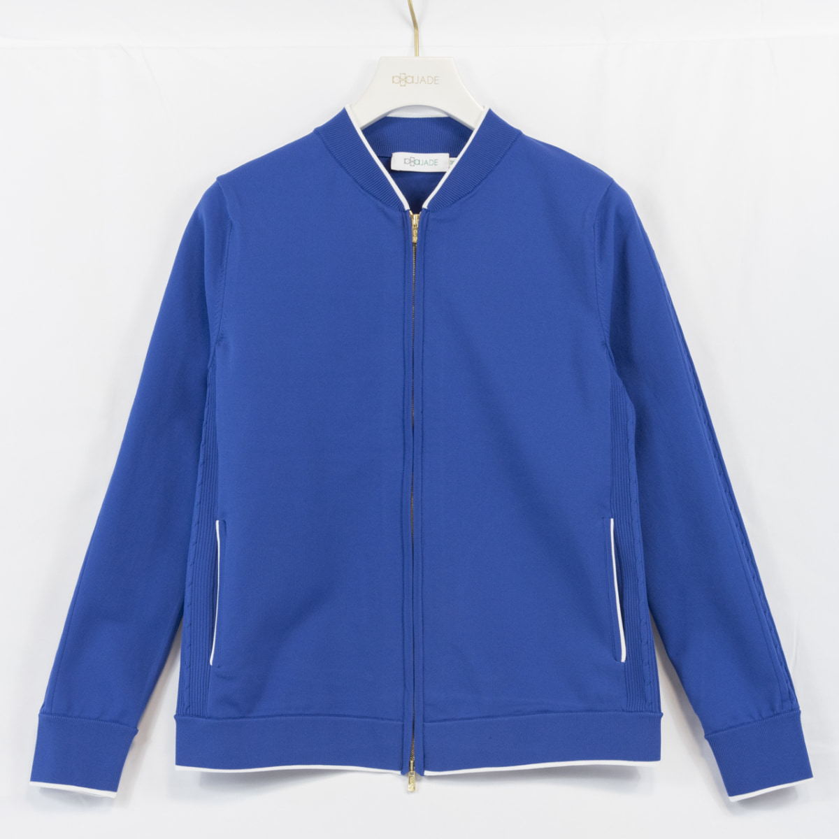 【SALE】Boulson – Water Resistance ～撥水ニットブルゾン～ blue-white